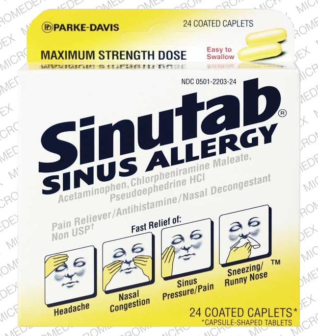 Sinutab sinus allergy